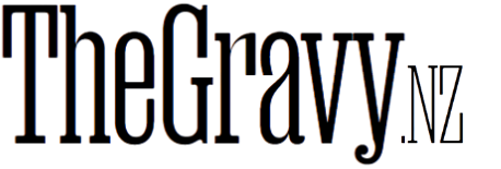 TheGravy.nz logo. Our logomark uses Manuka Slab font by Klim Font Foundry